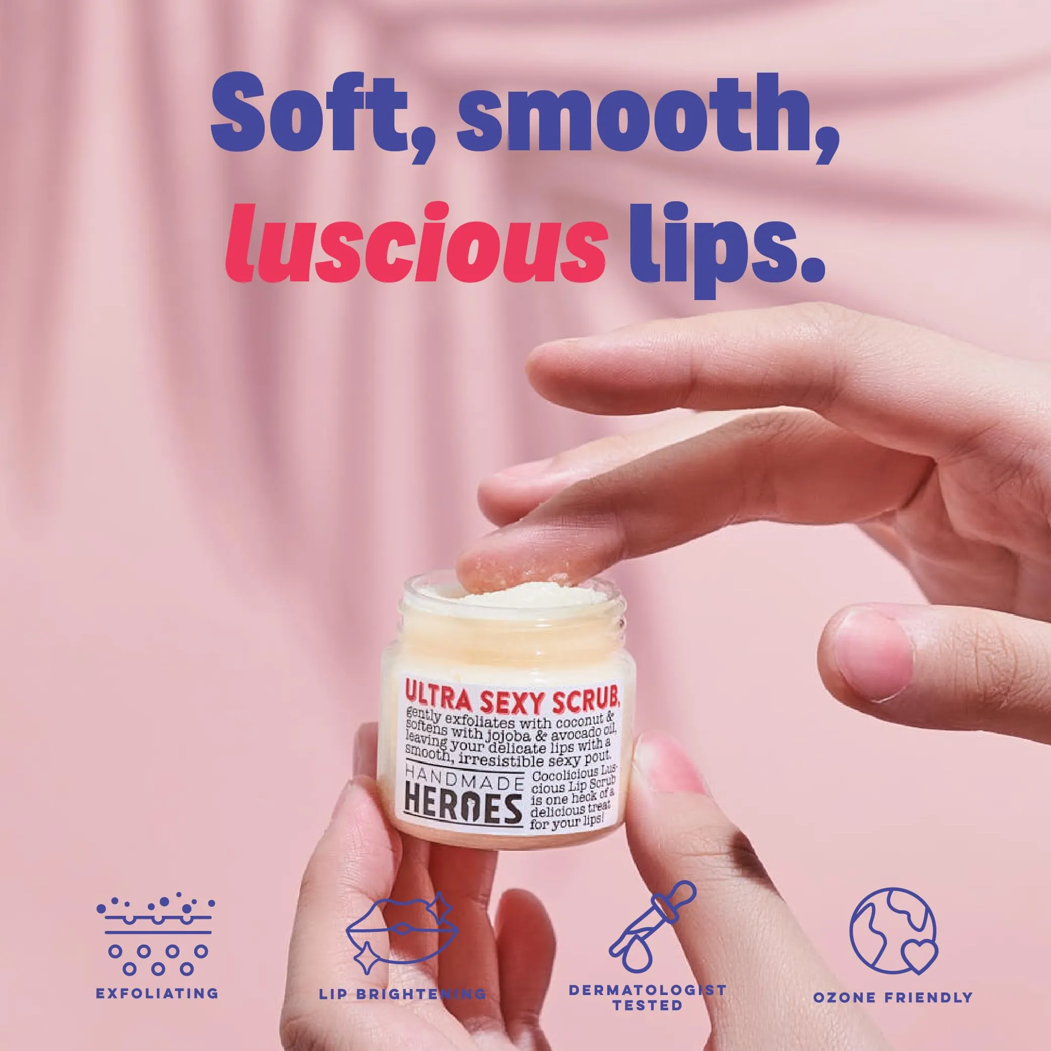100% Natural Vegan Conditioning Coconut Lip Exfoliator, Gentle Exfoliant, Sugar Lip Polish and Scrubber for Chapped and Dry Lips, 1oz (Lip Scrub and Lip Mask Kit)
