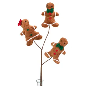 26" Plush Gingerbread Spray
