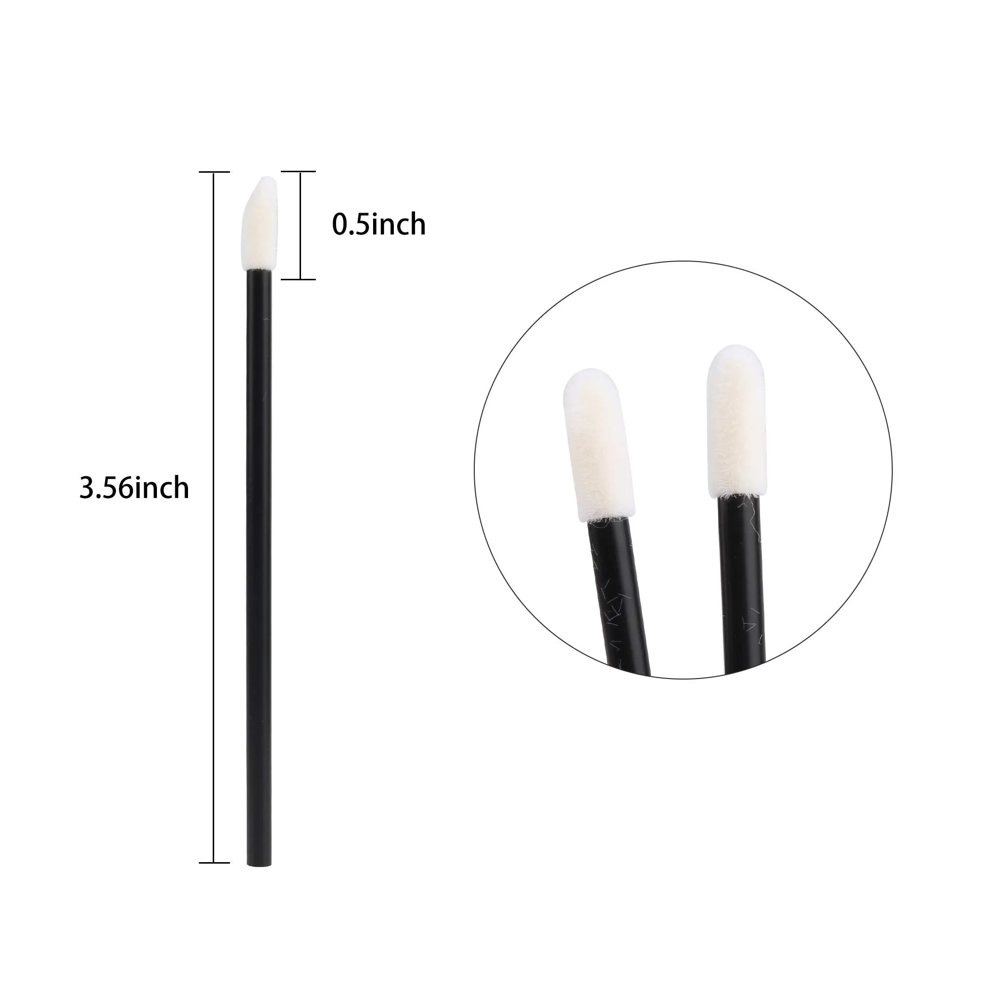 640PCS Disposable Lip Brushes Make Up Brush Lipstick Applicators Wands Makeup Applicators Brushes Lip gloss Applicators Tester Wands Disposable Lip Brushes Tool Kits Makeup Beauty Tool Kits Black