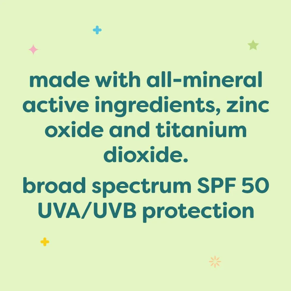 Babyganics SPF 50 Kids Mineral Sunscreen Roller Ball, Totally Tropical | UVA UVB Protection | Octinoxate & Oxybenzone Free | Water Resistant | 2 Pack (3 ounce)