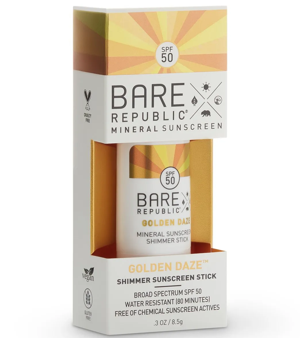 BARE Republic Mineral Metallic Shimmer SPF 50 Suncreen Stick (.30oz)