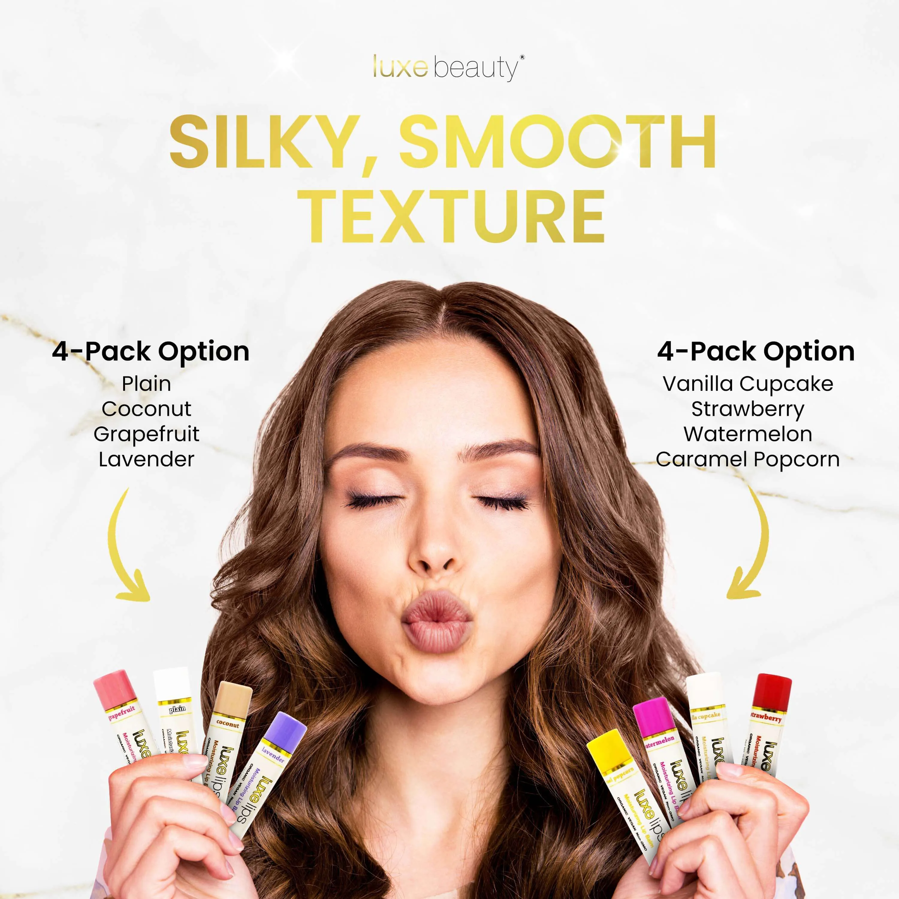 Beeswax Free, Nut Free Lip Balm - Luxe Lips - Grapefruit Scent