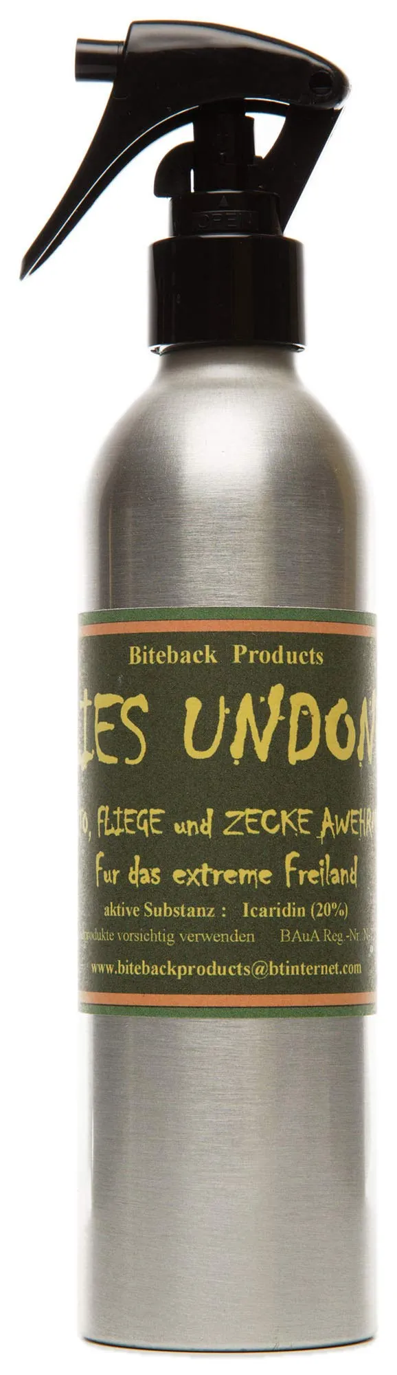 Biteback Products 'Flies Undone'™ Powerful, Safe Mosquito and Insect Repellent with 20% Icaridin, 250ml