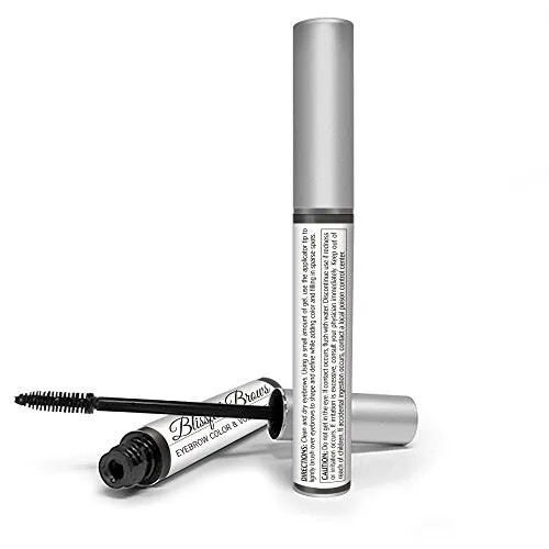 Blissful Brows by Hairgenics – One Step Long Lasting Tinted Eyebrow Gel Infused with Fibers for Thick and Full Brows (Black)