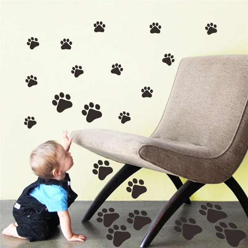 Dog Cat Paw footprints Decals