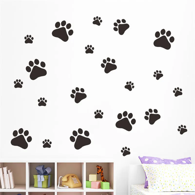 Dog Cat Paw footprints Decals