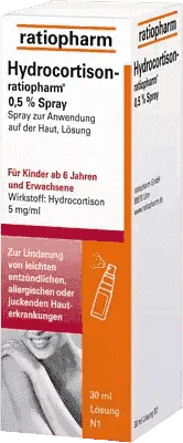 HYDROCORTISONE spray, allergic or itchy skin diseases