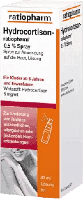 HYDROCORTISONE spray, allergic or itchy skin diseases