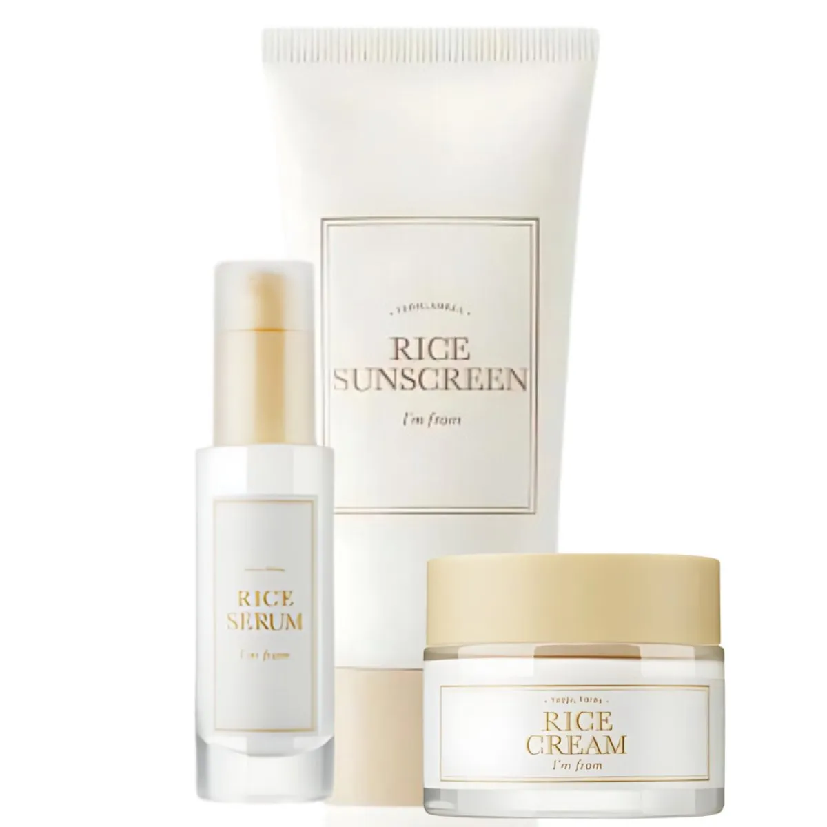 I'M FROM Rice Serum, Cream and Sunscreen Set