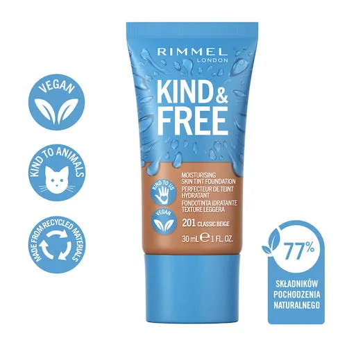 Kind & Free wegański podkład nawilżający 201 Classic Beige 30ml