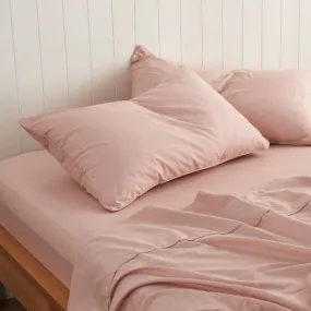 Leo Washed Cotton - Blush Pillowcases
