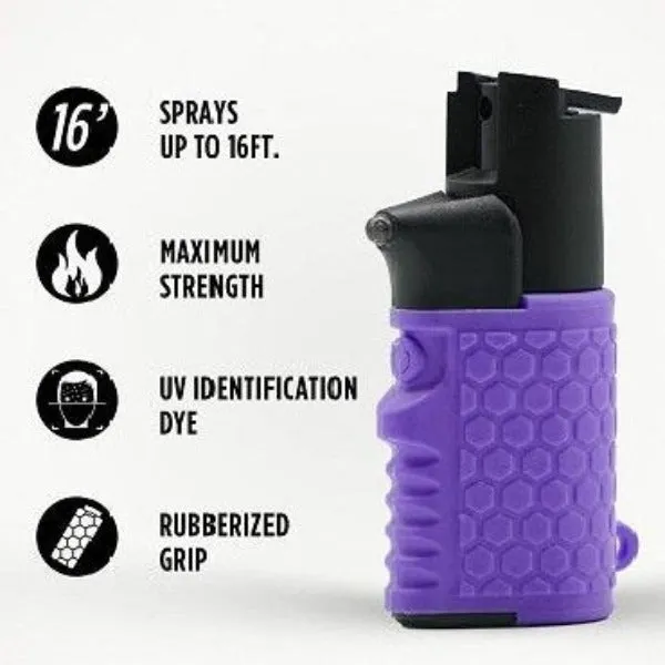 Light 'Em Up Pepper Spray and Flashlight Combo Keyring