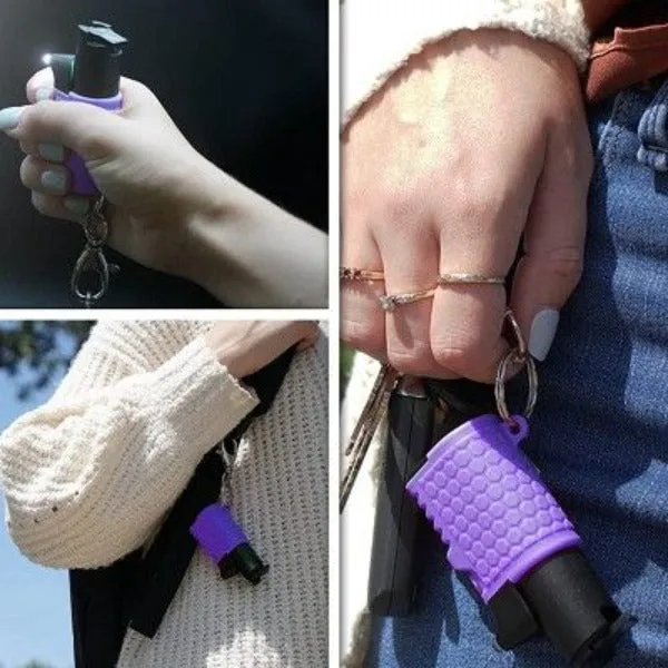 Light 'Em Up Pepper Spray and Flashlight Combo Keyring
