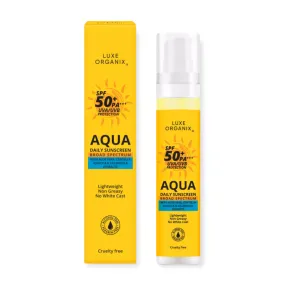 Luxe Organix SPF 50  PA*** UVA/UVB Protection Aqua Daily Sunscreen 50ml