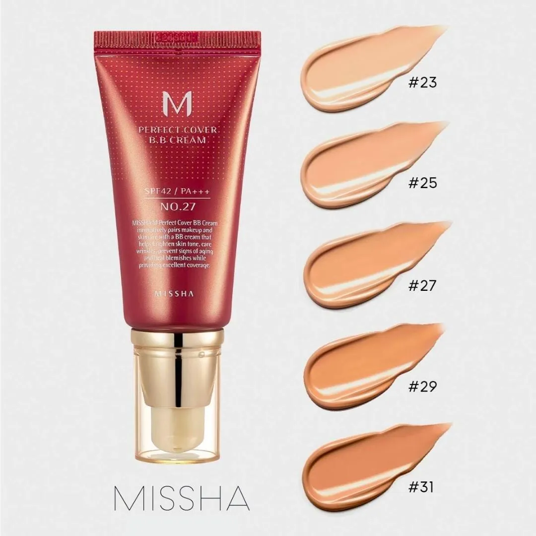 Missha. M Perfect Cover BB Cream SPF42 PA    [#25 Warm Beige]