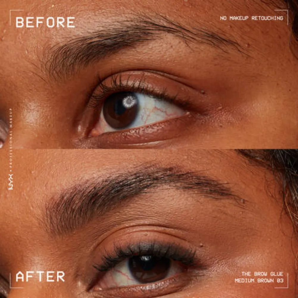 NYX PROFESSIONAL MAKEUP The Brow Glue, Extreme Hold Tinted Eyebrow Gel