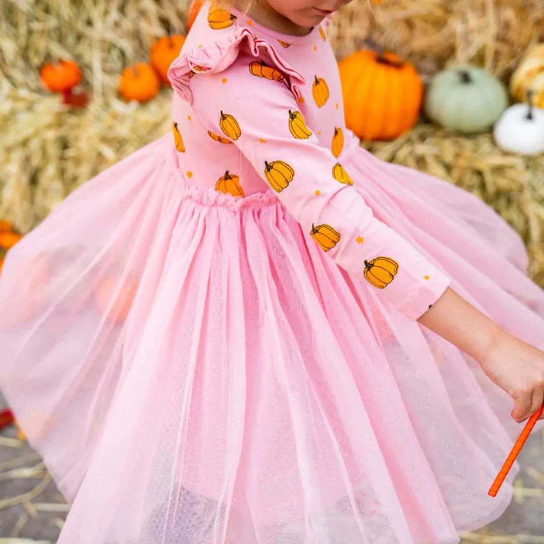 Pumpkin Blush Long Sleeve Tutu Dress