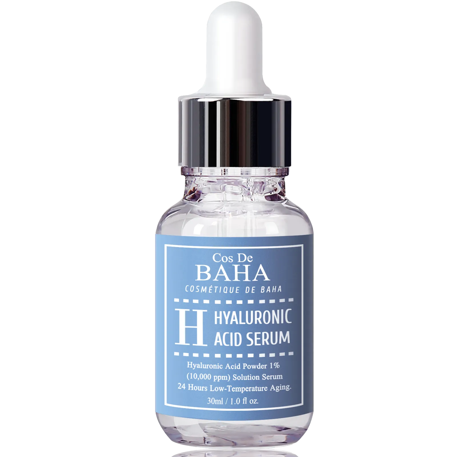 Pure Hyaluronic Acid 1% Powder Serum for Face 10,000ppm - Anti Aging   Fine Line   Intense Hydration   facial moisturizer   Visibly Plumped Skin 1Fl Oz (30ml/60ml)