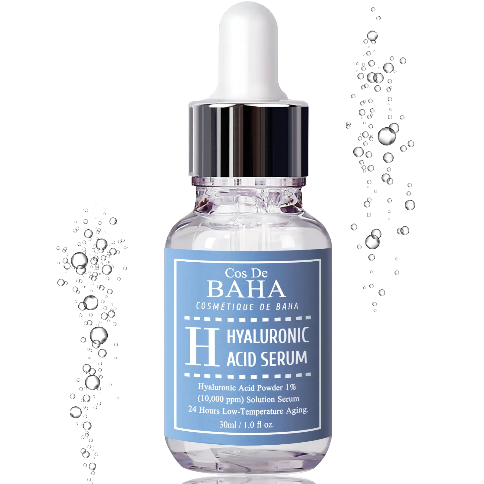Pure Hyaluronic Acid 1% Powder Serum for Face 10,000ppm - Anti Aging   Fine Line   Intense Hydration   facial moisturizer   Visibly Plumped Skin 1Fl Oz (30ml/60ml)