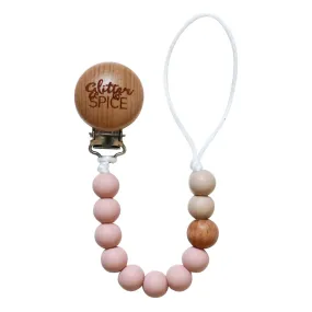Silicone Pacifier Clip - Blush Pink
