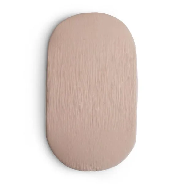 Soft Bassinet Muslin Sheet, Blush