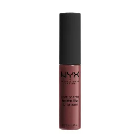 Soft Matte Metallic Lip Cream, Liquid Lipstick - Rome (Medium Nude with Red Undertone)